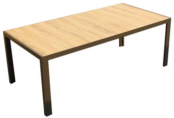 Tavolo da Giardino 205x100x74 cm in Alluminio e Gres Legno
