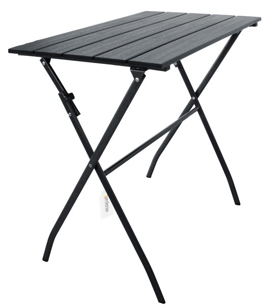 Tavolo Pieghevole da Giardino 78x48,5x74 cm in Metallo e HDPE Antracite