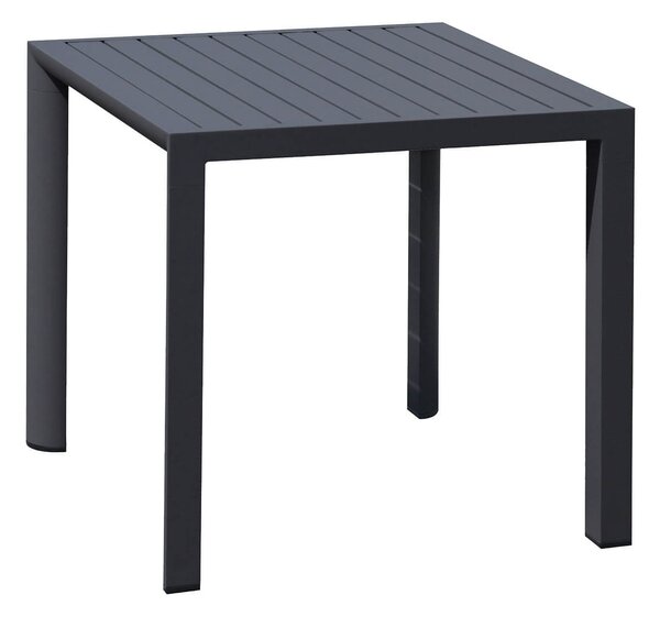 Tavolo Quadrato da Giardino 80x80x75 cm in Alluminio Antracite