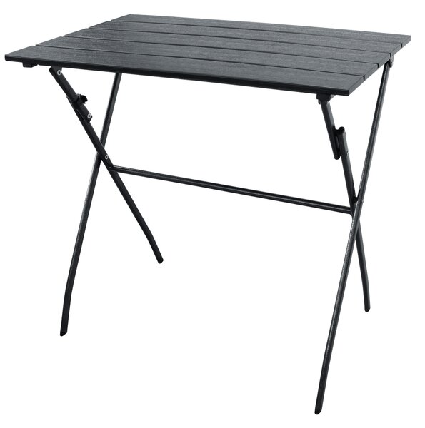 Tavolo Pieghevole da Giardino 78x48,5x74 cm in Metallo e HDPE Antracite