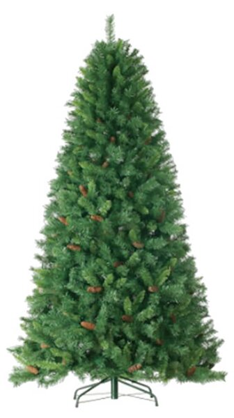 Albero di Natale Artificiale con Pigne con 300 Rami Base in Metallo H120cm Monte Sillara Ver