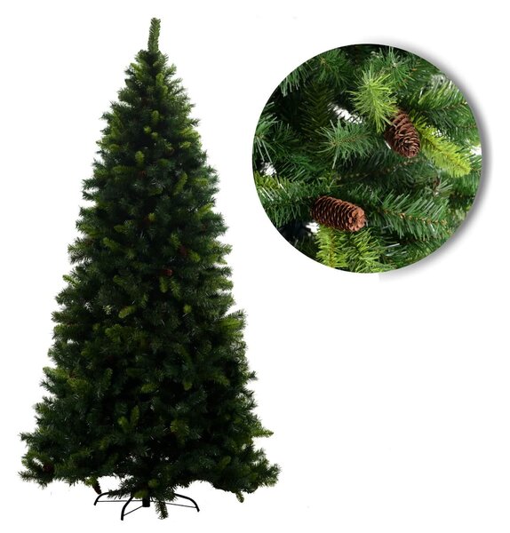 Albero di Natale Artificiale con pigne Monte Sillara Verde H150 cm