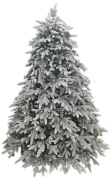 Albero di Natale Artificiale Innevato Pino Glitter Ice Floccato Altezza 180 cm