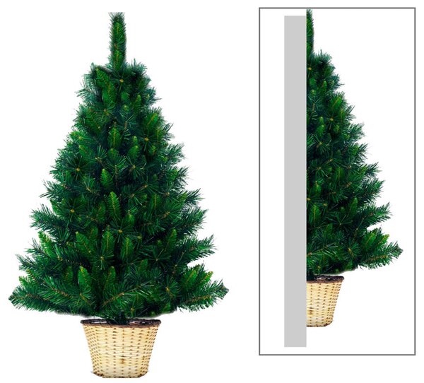 Albero di Natale Artificiale da Parete Basket Sweden Verde Altezza 120 cm