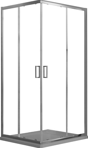 Box Doccia Angolare 70x70 cm 2 Ante Scorrevoli in Cristallo Trasparente 6mm H185 Fosterberg Dragor