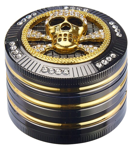 Grinder Ø50 mm 4 Livelli per Spezie Erbe e Tabacco Teschio