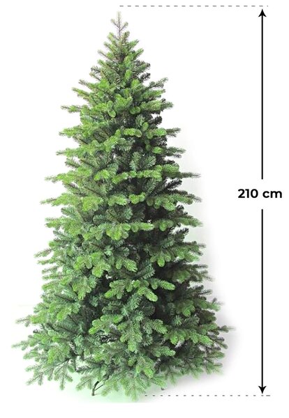 Albero di Natale Artificiale 210 cm 2200 Rami Verde