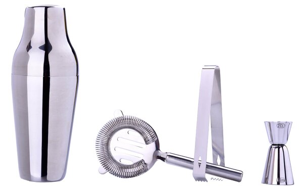 Set da Cocktail 4 Pezzi in Acciaio Inox