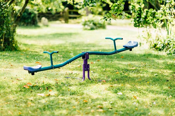 Altalena Dondolino Girevole per Bambini da Giardino 83x193x66 cm in Metallo