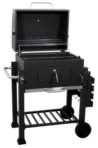 Barbecue a Carbone Carbonella con Doppia Griglia Arizona Nero