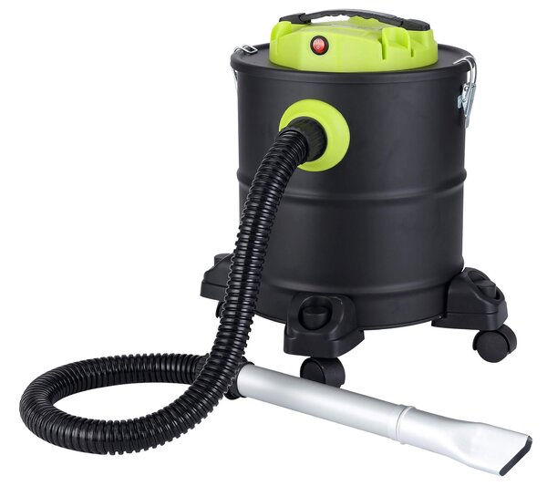 Bidone Aspiracenere Aspirapolvere 1200W Qlima ASZ1020 Nero e Verde