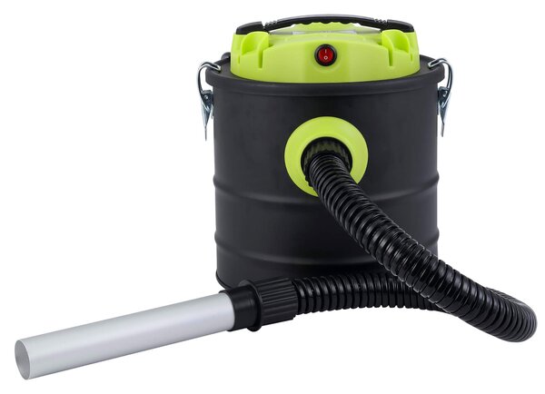 Bidone Aspiracenere Aspirapolvere 600W Qlima ASZ1010 Nero e Verde