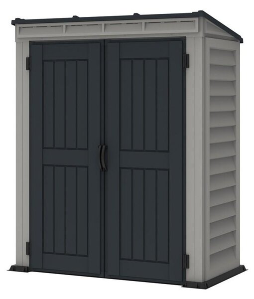 Casetta da Giardino Porta Attrezzi 91x170x202 cm in PVC Grigio/Grigio Scuro