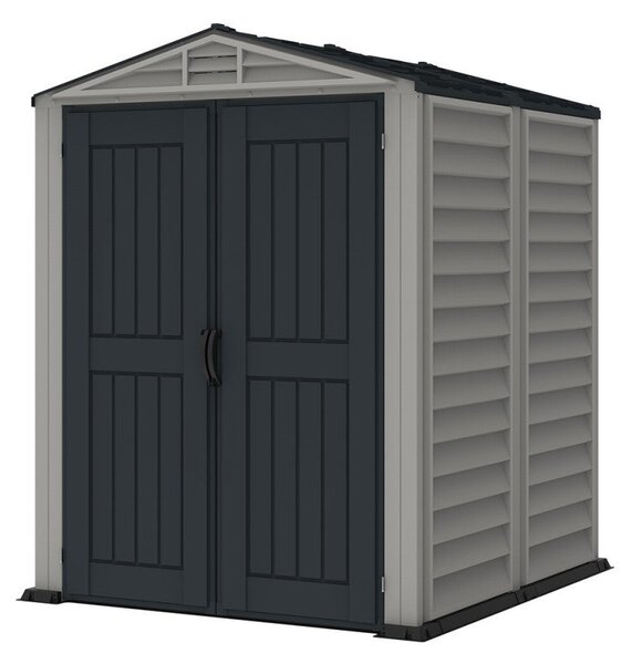 Casetta da Giardino Porta Attrezzi 161x171x210 cm in PVC Grigio/Grigio Scuro