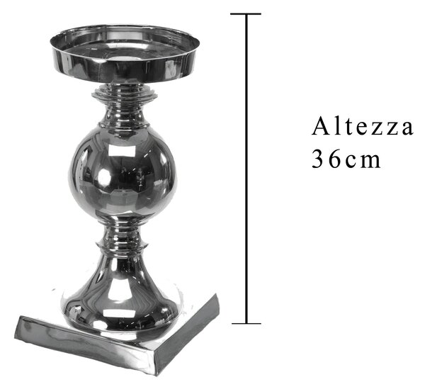 Porta Acero in Metallo Altezza 36 cm