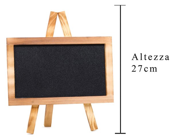 Set 2 Lavagnette da Tavolo in Legno Altezza 27 cm