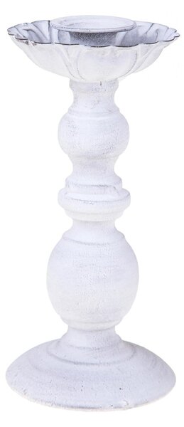 Set 2 Candelieri Altezza 22,5 cm Bianco