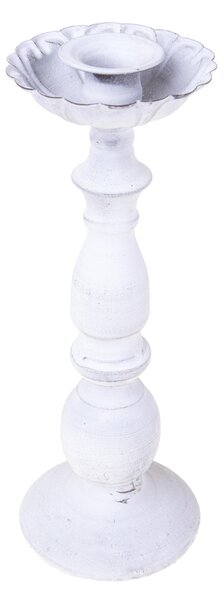 Candeliere Singolo Altezza 30 cm Bianco