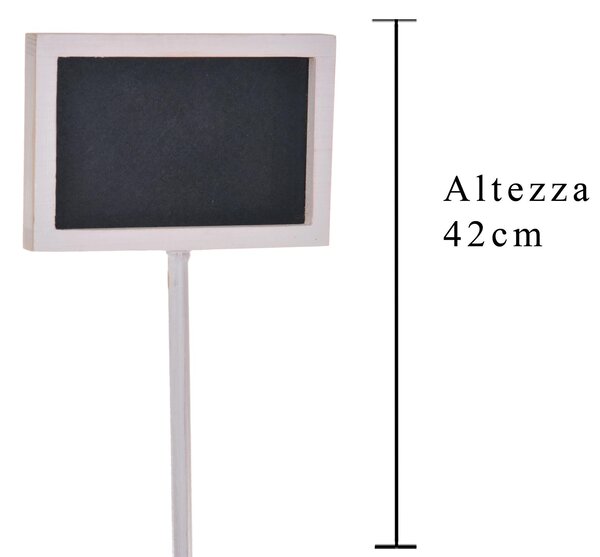 Set 6 Lavagne Segnaprezzo in legno Larghezza 20 cm