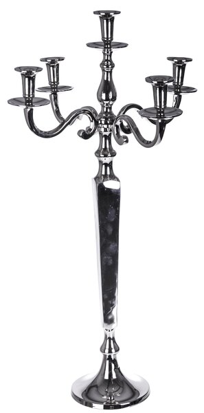 Candelabro in Metallo Composto da 5 Bracci Altezza 60 cm