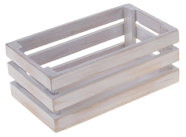 Set 4 Cassette di Legno Larghezza 15,5x10x7 cm