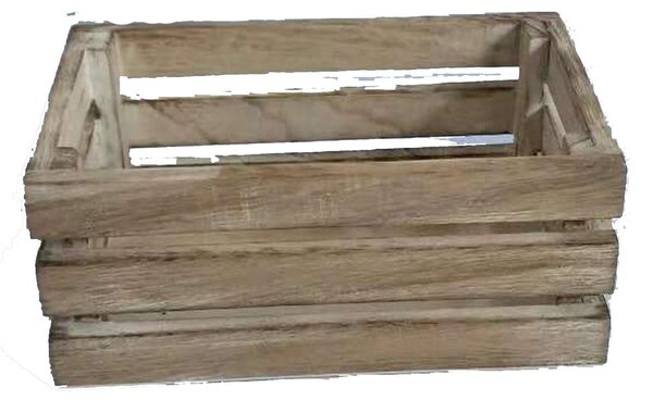 Set 4 Cassette di Legno Larghezza 15,5 cm