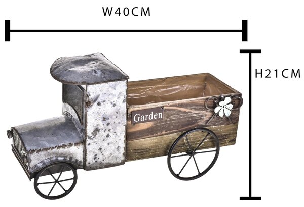 Camioncino contenitore in Legno Larghezza 40 cm