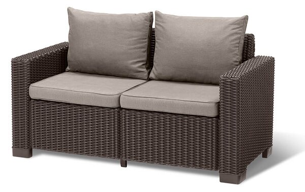 Divano 2 Posti da Giardino 141x68x71,5 cm in Resina Keter California Cappuccino
