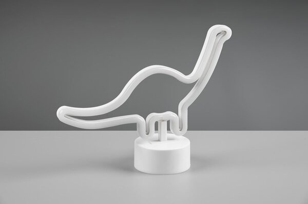 Lampada da tavolo a LED bianca (altezza 20 cm) Bronto - Reality