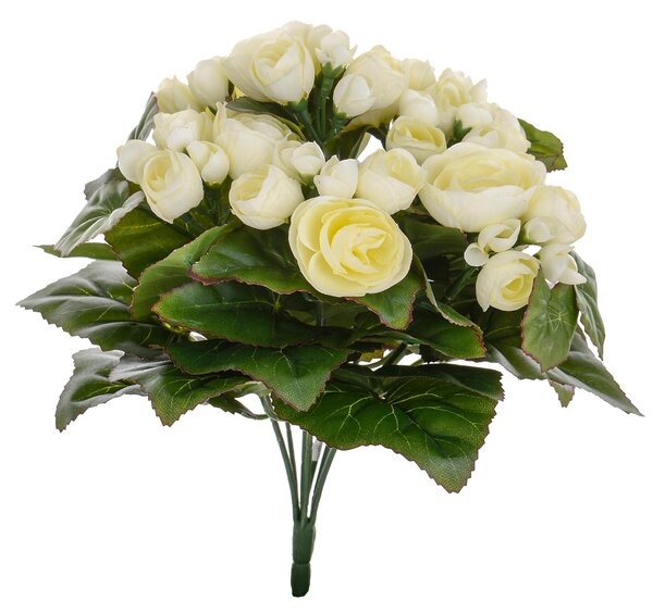 Set 3 Bouquet Artificiale di Begonia Altezza 28 cm