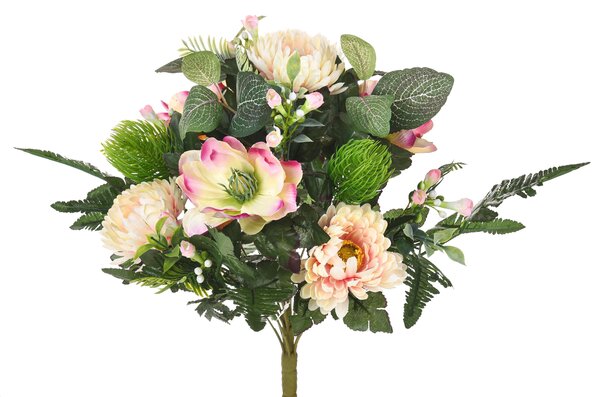 Set 2 Bouquet Artificiale con Magnolia Altezza 60 cm Rosa