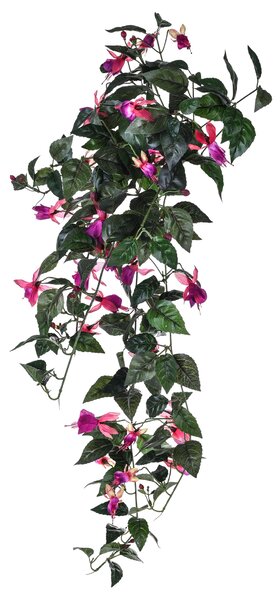 Set 2 Pianta Artificiale di Fuxia Pendente Altezza 80 cm Rosa