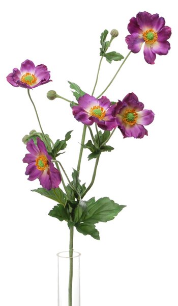 Set 12 Fiori Artificiali di Anemone Altezza 81 cm Viola