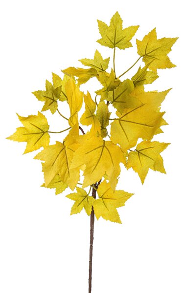 Set 4 Ramo Artificiale con Foglie di Platano autunnale