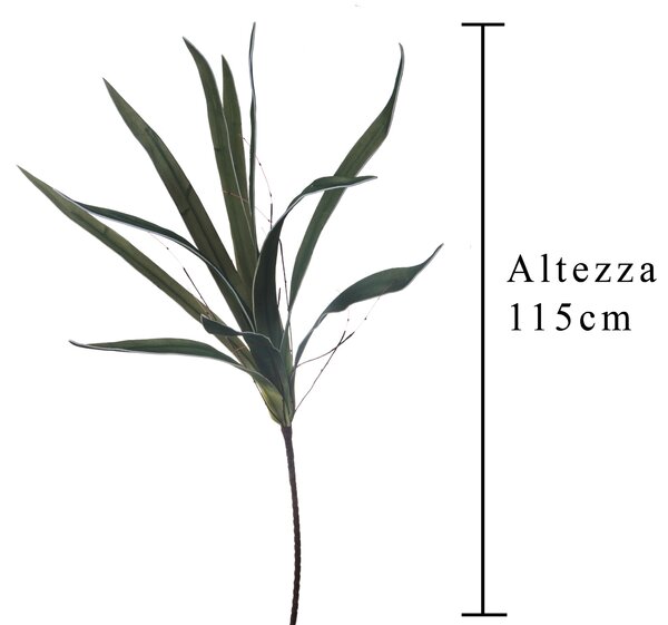 Set 4 Piante Artificiali di Aloe Altezza 115 cm Verde