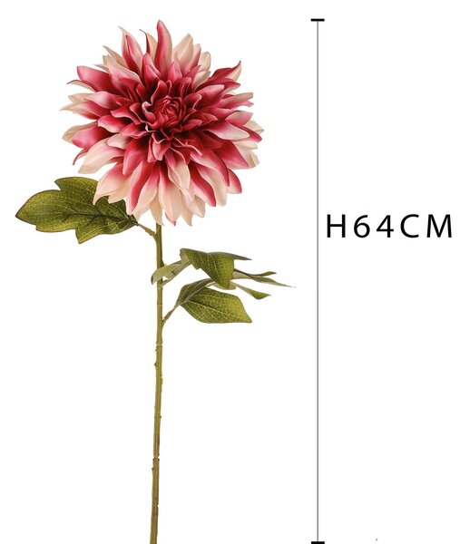 Set 6 Fiori Artificiali di Dalia Singola Altezza 64 cm