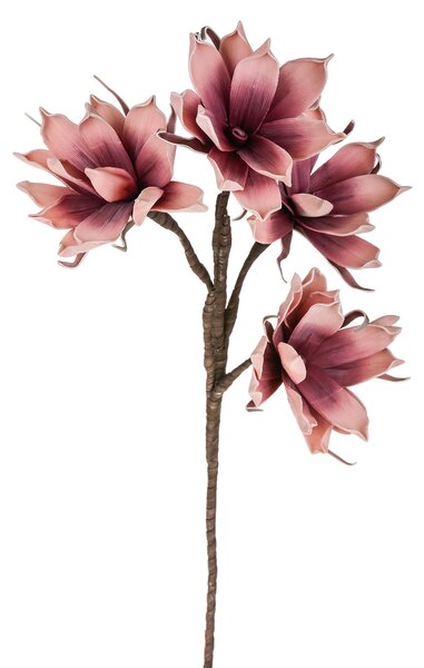 Set 2 Magnolie Composta da 4 Fiori Artificiali Altezza 95 cm Rosa