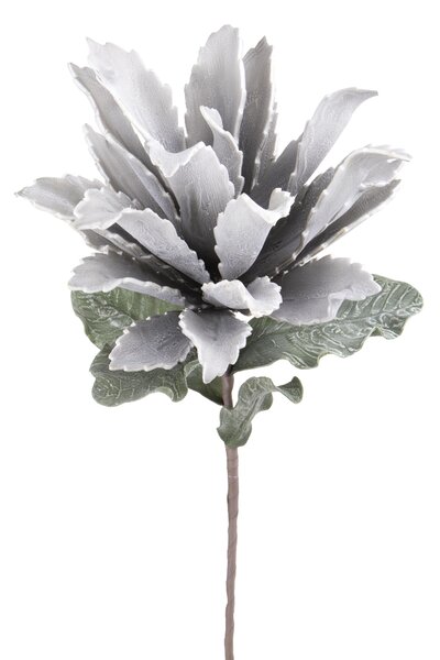 Set 2 Fiori Artificiali Ginger Foam con Foglie Altezza 70 cm Verde