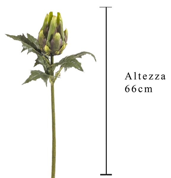 Set 2 Carciofo Artificiale Chiuso Altezza 66 cm Verde