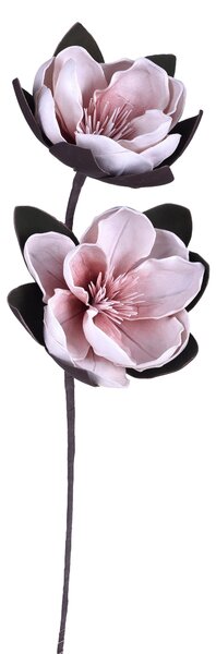 Set 2 Magnolia Artificiale Composta da 2 Fiori Artificiali Altezza 73 cm
