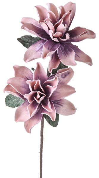 Set 2 Fiori di Dalia Composta da 2 Fiori Artificiali Altezza 94 cm Rosa