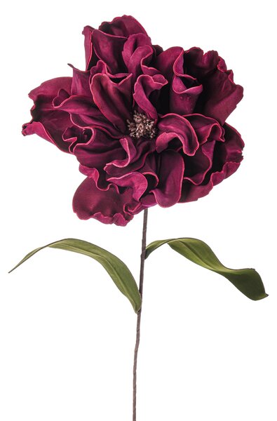 Set 2 Fiori di Peonia Artificiale Artificiale Altezza 74 cm Marrone/Ciliegia/Bordeaux