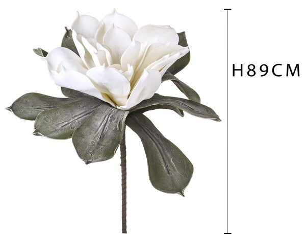 Fiori Foam Grande Artificiale Altezza 89 cm Bianco