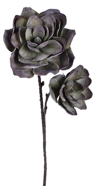 Set 3 Succulent Artificiale Composto da 2 Fiori Artificiali Altezza 77 cm Verde