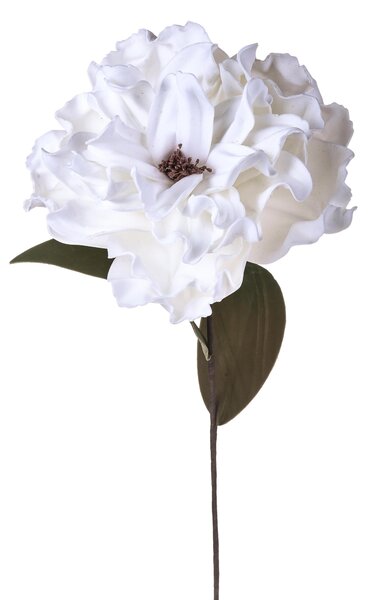 Set 2 Fiori di Peonia Artificiale Artificiale Altezza 74 cm Bianco