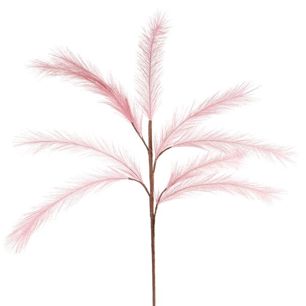 Set 6 Pampas Artificiale con Diramazioni Altezza 65 cm Rosa