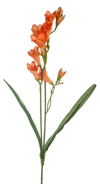Set 8 Fresia Composta da 2 Fiori Artificiali Altezza 58 cm Arancio