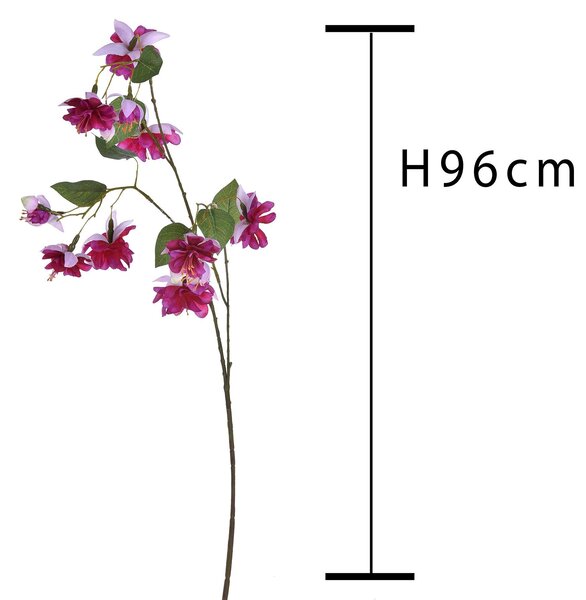 Set 4 Tralcio Artificiale Fuxia Composta da 3 Fiori Altezza 96 cm Rosa