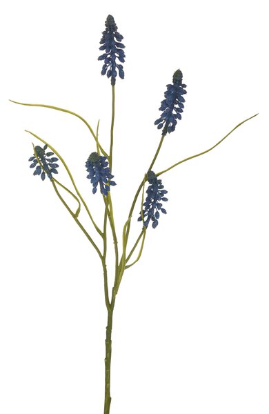 Set 8 Rami Artificiali di Muscari Altezza 51 cm Blu
