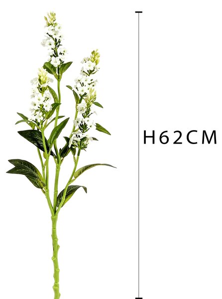 Set 6 Rami Artificiali di Bidens Composto da 5 Fiori Altezza 62 cm Bianco